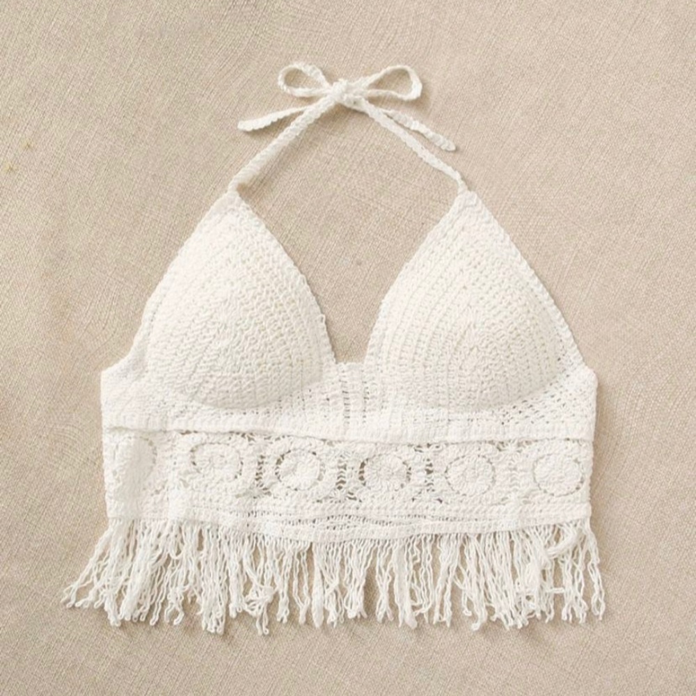 Fringe Hem Halter top